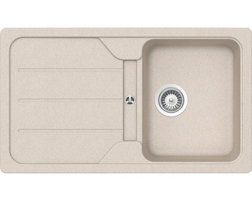 Chiuveta Bucatarie Cu O Cuva Schock Formhaus D-100 86x50 Cm, Cu Picurator, Reversibila, Cristalite Sabbia