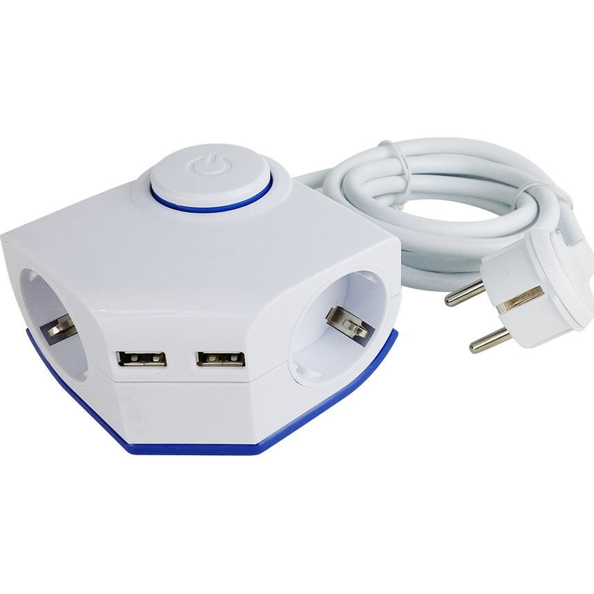 Prelungitor Strohm, 2 prize, USB, 1.5 m