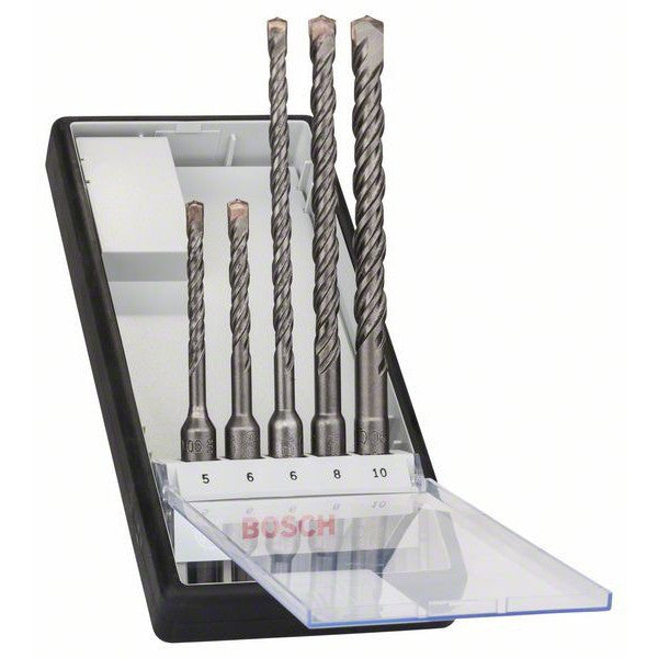 Set 5 burghie Robust Line pentru gaurire cu percutie, SDS Plus-5, D5-10mm Bosch
