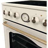 Aragaz cu baza ceramica, Gorenje, 70L, 4 arzatoare pe gaz, clasa energetica D, Bej
