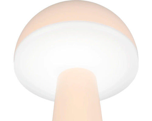 Veioza Cu Led Integrat Fungo 2w 200 Lumeni, Lumina Reglabila, Pentru Exterior Ip54, Incarcare Usb, Roz Coral