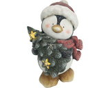 Figurina Pinguin Lafiora 3 Led-uri 23x22x35, 5 Cm Alb Cald