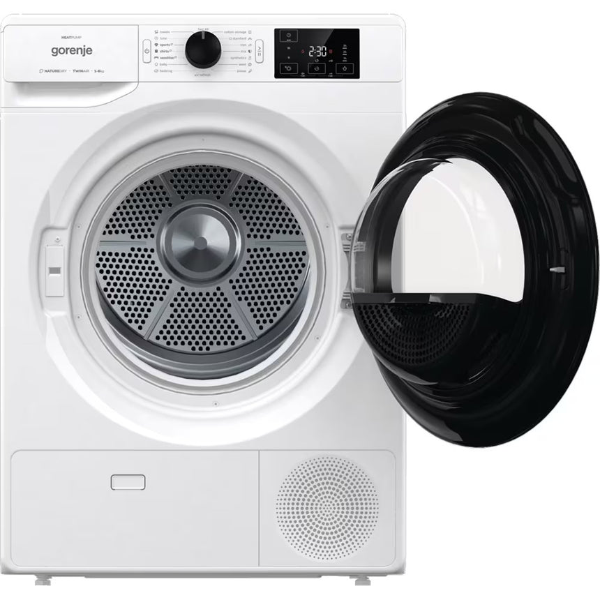 Uscator de Rufe GORENJE D2NE82/GN, Pompa de Caldura, 8 kg, 16 Programe, Clasa A++, Alb