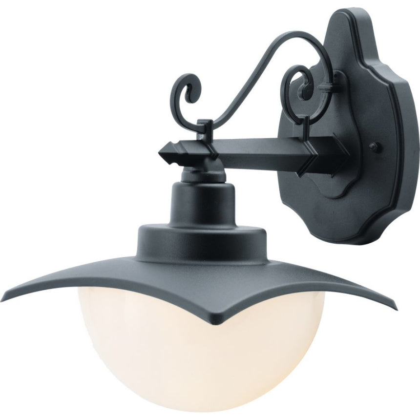 Aplica de exterior Klausen Derby 3, neagra., 1XE27, aluminiu, H:28.5cm, IP44