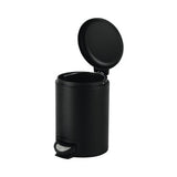 Cos de gunoi cu pedala, 3l, negru mat