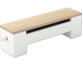 Convector Pe Pardoseala / Ventiloconvector Tip Banca H 300 X L 1000 X A 265 Mm Alb Cu Bancheta Din Fag