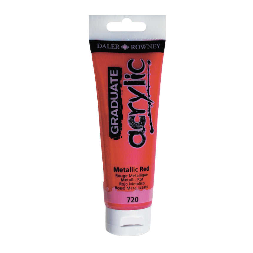 Culoare acrilica Graduate Daler Rowney - Metallic Red - 120 ml