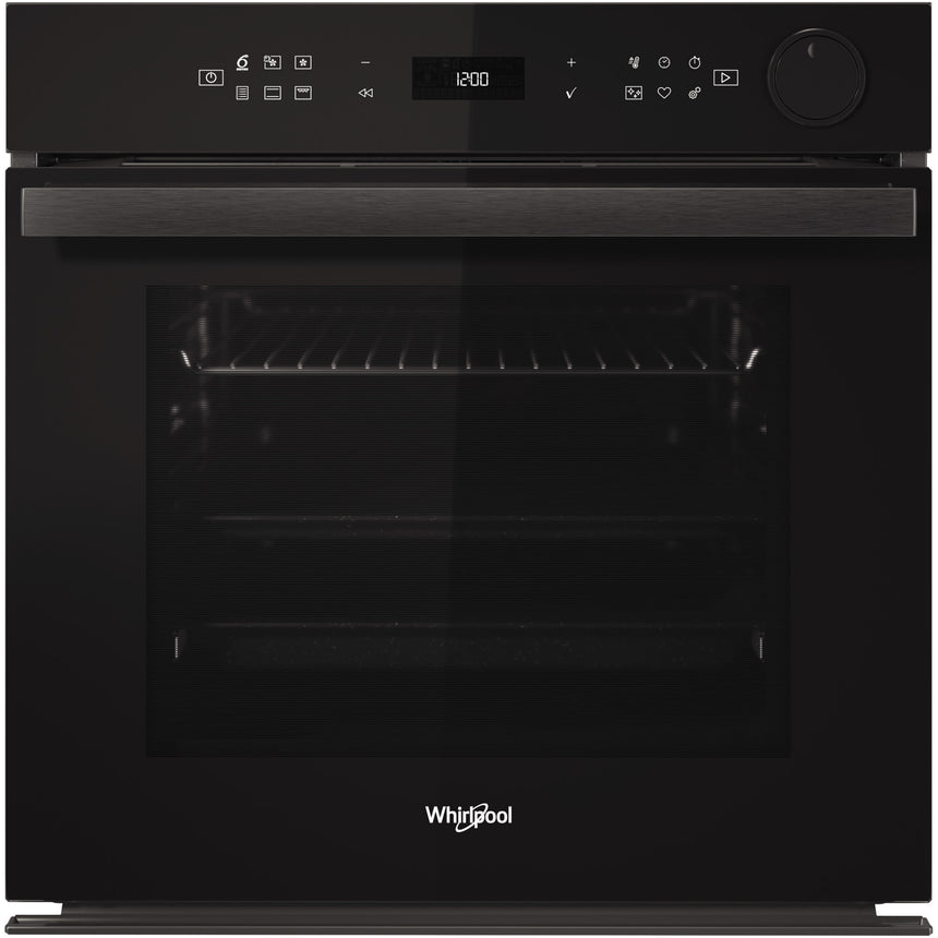 Cuptor incorporabil electric Whirlpool AKZ9S 8270 FB, 73 l, Autocuratare pirolitica, SteamSense, Air Fry, Tehnologia AL 6-lea Simt, Cook3+, Inchidere amortizata, Ready2Cook, Clasa A+, Negru