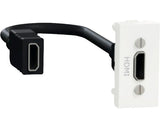 Priza Hdmi Simpla Schneider Unica, Pre-cablata, Alba