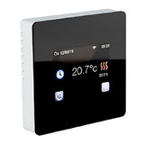 Termostat Wireless pentru incalzirea in pardoseala si ambientala, TFT, negru, touch-screen, monitorizare consum, 2 senzori, 16A, montaj in doza