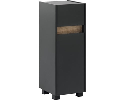Dulap Baie Midi Asezat Cosmo U300, 1 Usa 1 Sertar, PAL, 84,8x30,2 cm, Antracit Perlat