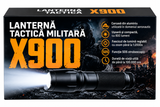 Lanternă X900 Reîncărcabilă cu Baterie și Încărcător, Lanternă Portabilă pentru Camping, Drumeții și Activități în Aer Liber