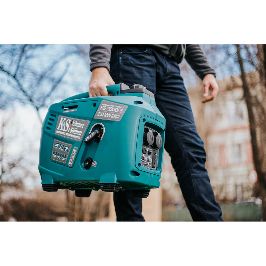 Generator curent 2.0 kW Könner&Söhnen KS 2000i S, benzina portabil, inverter, Easy Start, insonorizat, motor Könner&Söhnen EURO V, bobinaj cupru
