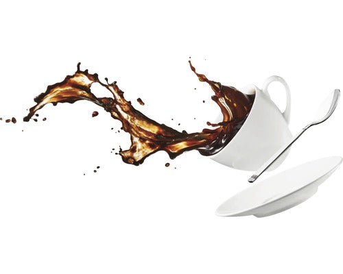 Panou Antistropi Sanotechnik Pentru Bucatarie din Sticla Decor Coffee Splash 65x65 cm
