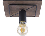 Plafoniera Coba E27 Max. 1x60w, Negru/maro Antic