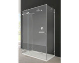 Perete Lateral Pentru Cabina Dus Euphoria S1, 80x200 Cm, Sticla Securizata Transparenta, Profil Crom
