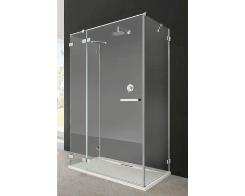 Perete Lateral Pentru Cabina Dus Euphoria S1, 80x200 Cm, Sticla Securizata Transparenta, Profil Crom