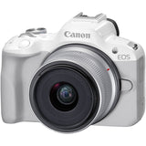 Aparat foto Mirrorless Canon EOS R50, 24.2MP, 4K + Obiectiv 18-45mm, Alb
