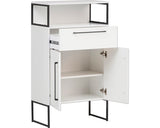 Dulap Baie Asezat Limone U650, 2 Usi 1 Sertar, PAL, 112,5x65,2 cm, Alb Creta