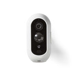 Camera inteligenta cu senzor, Nedis, PIR 1080p, 5V, 5200mAh, Wi-Fi, Alb\Negru