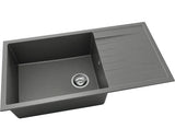 Chiuveta Bucatarie Cu O Cuva Fat Avangard 230 95x49 Cm, Cu Picurator, Fatgranit Basalt