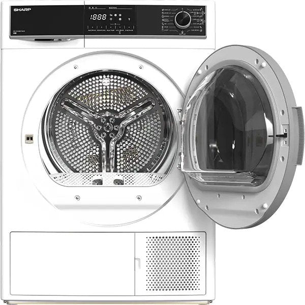 Uscator de rufe SHARP KD-HHH8S7GW2-EE, Pompa de caldura, 8 kg, 15 programe, Clasa A++, Alb
