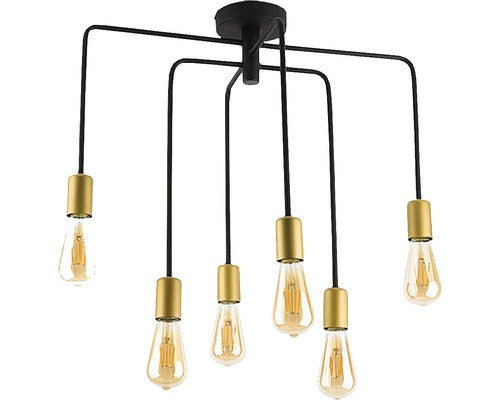 Lustra Axis E27 Max. 6x60w, 53x57 Cm, Negru/bronz
