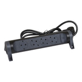 Prelungitor rotativ Legrand Revolution L694530, cu intrerupator iluminat, 4 prize, sectiune cablu 3x1.5mm, cordon 1.5m, Negru/Gri