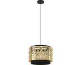 Pendul Sandbeach E27 Max. 1x40w, Negru/auriu