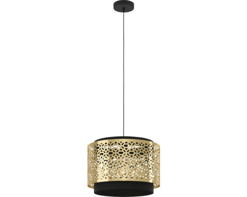 Pendul Sandbeach E27 Max. 1x40w, Negru/auriu