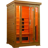 Sauna cu infrarosu pentru 2 persoane, Hemlock Canadian, 124 x 116 x 190 cm, 1750 W