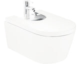 Bideu suspendat Roca Inspira Round 37x56 cm alb