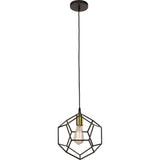Pendul Klausen, Atom Sp1, Negru/Auriu, KL 6334, E27, 1 x 11 W