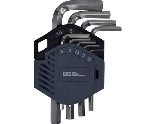 Set Chei Hexagonale Scurte Wgb 1, 5-10 Mm, 9 Piese