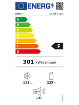 Combina frigorifica Indesit LI8S1ESAQUA, 334 l, Clasa F, Fast cooling, Less frost, Fresh box, Dozator apa, H 189 cm, Argintiu