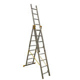 Scara profesionala Alverosal Forte Plus, 3 tronsoane, 8 trepte, 3.83 m