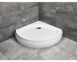 Cadita De Dus Semirotunda Radaway Patmos B 90x90x16 Cm Acril Alb 4t99155-03