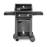 Gratar pe gaz Weber Spirit Classic E-210, 2 arzatoare, aprindere electronica, termometru integrat in capac, 52x45 cm, Negru