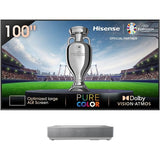 Televizor, Hisense 100" 100L5HD, 4K Ultra HD 3840x2160, TV Laser, 2500 nit, Cont. 2400:1, HDR 10, HLG, Dolby Atmos, sistem audio 2 x 15W, Smart TV, WiFi 5GHz, BT, 4xHDMI, /CIBT, / Ecran de 100 inchi inclus, negru