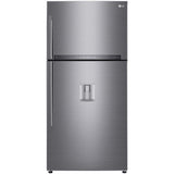 Frigider cu doua usi LG GTF916PZPED, 592 l, No Frost, Clasa E, Compresor Inverter, WiFi, DoorCooling+, Mirror Touch Display, Dozator apa, H 184 cm, Argintiu