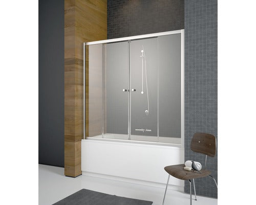 Paravan cada Radaway Vesta DWD, 170x150 cm, 2 usi culisante, sticla transparenta, profil crom