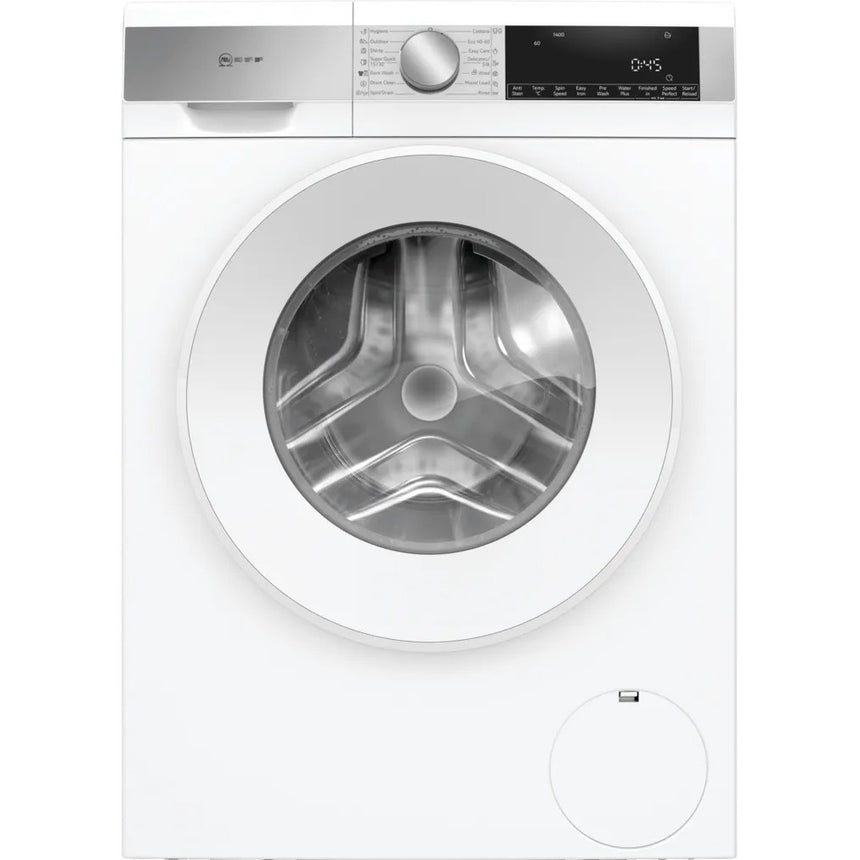 Masina de spalat rufe cu incarcare frontala NEFF W744GX0EU 9kg,1400rpm, Clasa E, Independent, Speed Perfect, Quick 15, Efficient Silent Drive, Alb