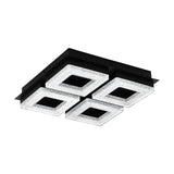 Plafoniera EGLO FRADELO 1 99326, LED 4X4W 1600lm 3000K IP20, Negru