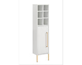 Dulap Baie Asezat Sarah 300, 1 Usa, PAL, 30,4x130,6 cm, Alb