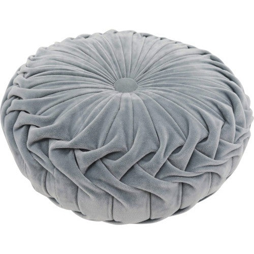 Perna rotunda SoleVito Deluxe catifelata, argintie, Ø 38 cm