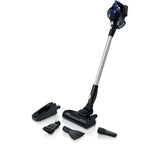 Aspirator vertical cu acumulator Bosch BBS611MAT Seria 6, 18V (2.5 Ah), 19.84 Kwh/an, 2 trepte de putere, autonomie 30 min mod normal, 8 min treapta Turbo, capacitate colectare 0.3 l, nivel zgomot 85 dB, Perie electrica AllFloor HighPower, Albastru