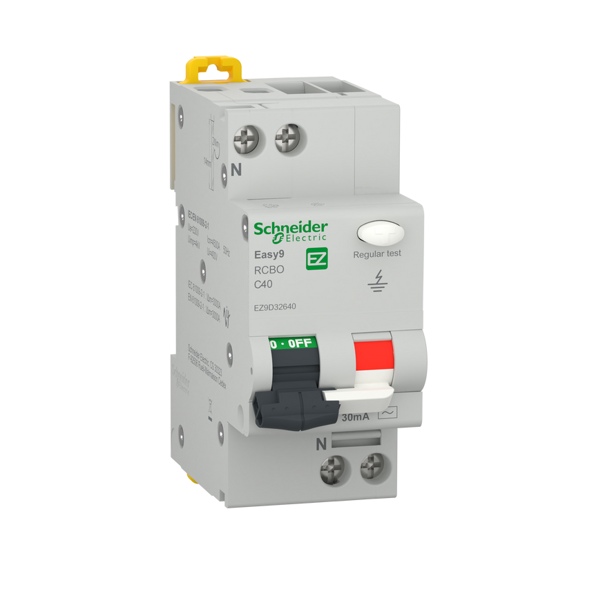 Siguranta electrica automata diferentiala Schneider Easy9 EZ9D32640, 1P+N 4500 AC 30mA curba C 40A