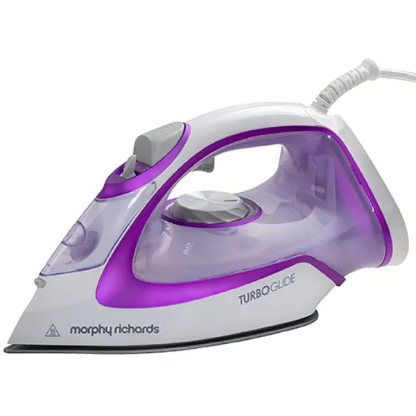 Fier de calcat Morphy Richards Turboglide 302000, 2800W, 40g/min, 150 g debit abur continuu, capacitate rezervor 400ml, cablu alimentare 3 m, Alb/Mov