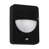 Aplica exterior, cu senzor, SALVANESCO, EGLO, E27, 1x28W, aluminiu turnat, negru, plastic, alb, 18 x 24 x 9 cm, IP44