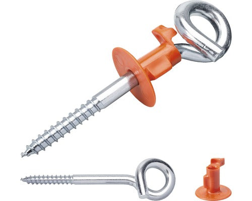 Holsuruburi Cu Ochi si Siguranta De Plastic Dresselhaus 12x180 Mm Otel Zincat, Pentru Leagane si Balansoare, 5 Bucati